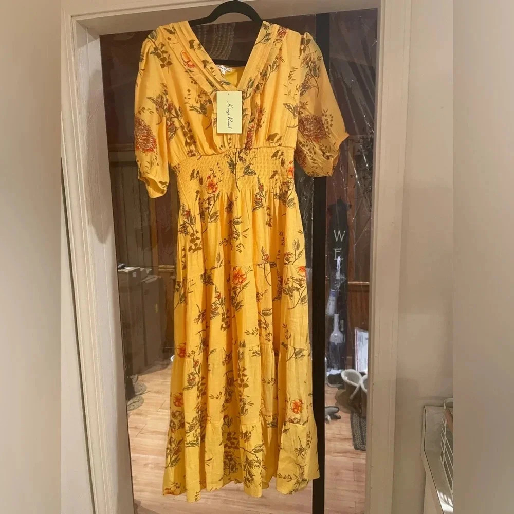 Floral Yellow Dress